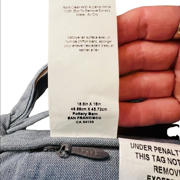 SET OF 2 POTTERY BARN PIPED CHAMBRAY SUNBRELLA DINING CHAIR CUSHIONS NWT - Picture 4 of 8